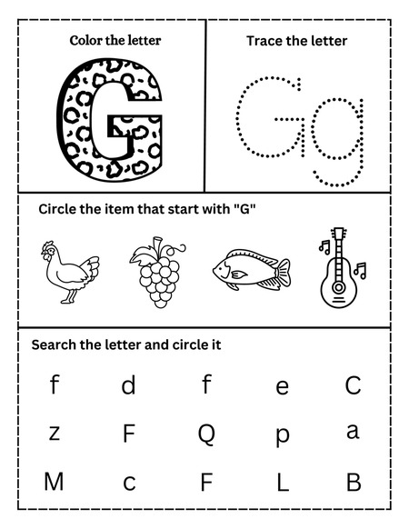 Alphabet Activities - Letter G