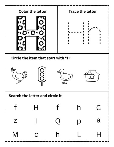 Alphabet Activities - Letter H