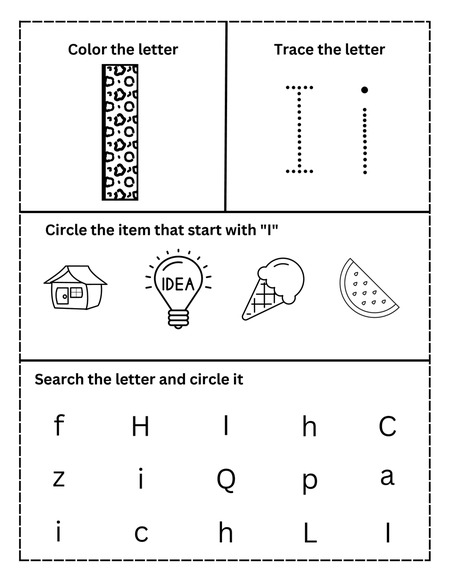 Alphabet Activities - Letter I