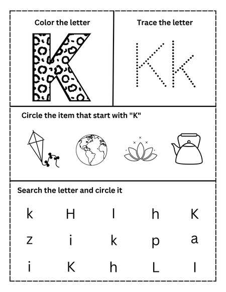 Alphabet Activities - Letter K