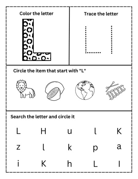 Alphabet Activities - Letter L