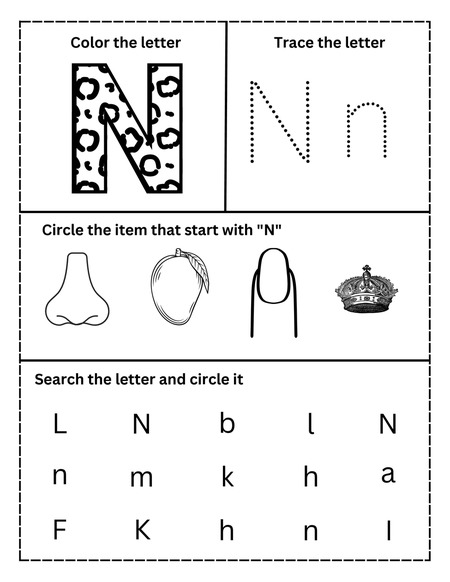 Alphabet Activities - Letter N