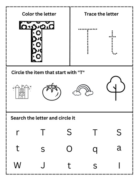 Alphabet Activities - Letter T