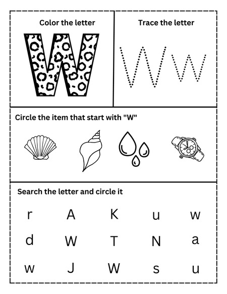 Alphabet Activities - Letter W