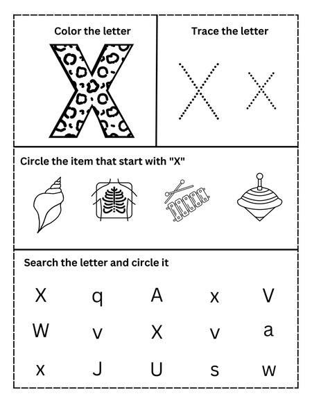 Alphabet Activities - Letter X
