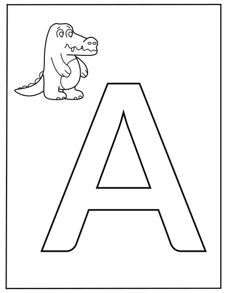 Alphabet Coloring Book - Letter A