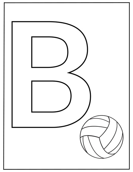 Alphabet Coloring Book - Letter B