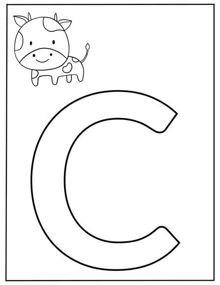 Alphabet Coloring Book - Letter C