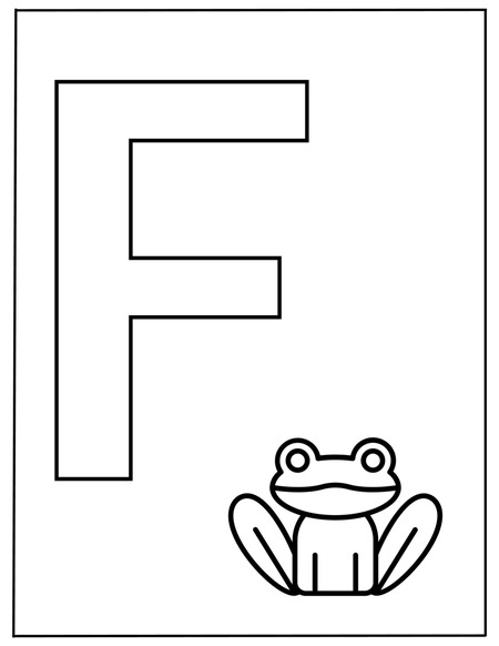 Alphabet Coloring Book - Letter F