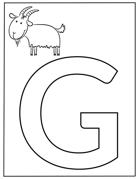 Alphabet Coloring Book - Letter G