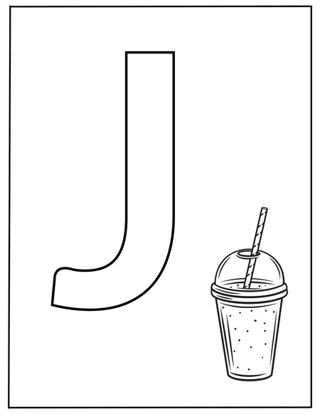Alphabet Coloring Book - Letter J