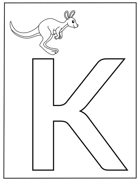 Alphabet Coloring Book - Letter K