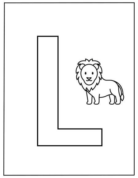 Alphabet Coloring Book - Letter L