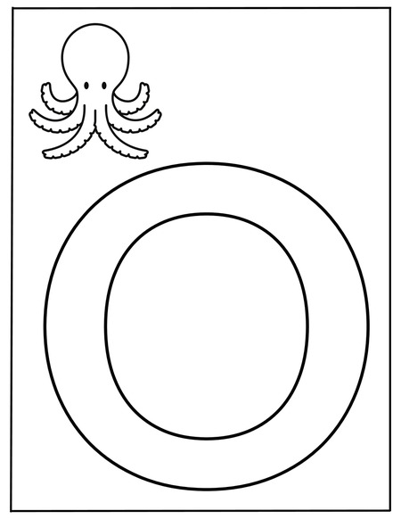 Alphabet Coloring Book - Letter O
