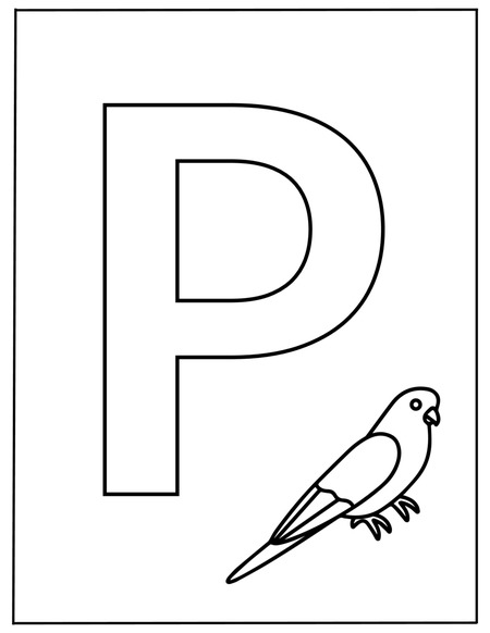 Alphabet Coloring Book - Letter P