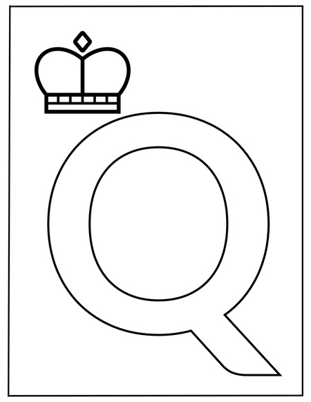 Alphabet Coloring Book - Letter Q