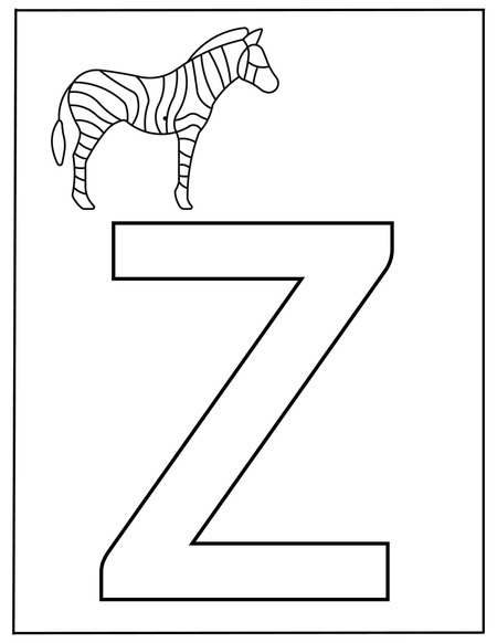 Alphabet Coloring Book - Letter Z