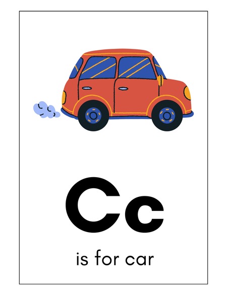 Alphabet Flashcards - Letter C v.2