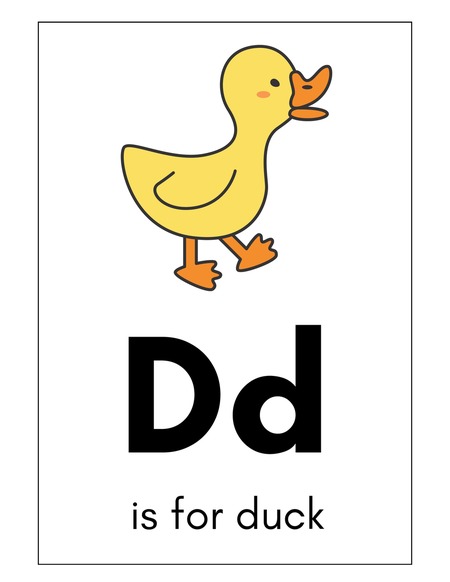 Alphabet Flashcards - Letter D v.2