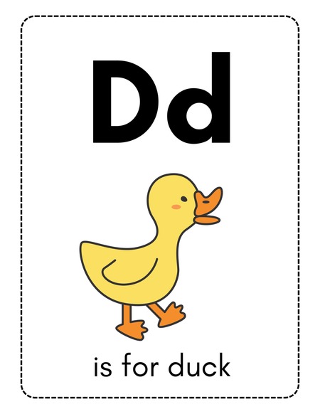 Alphabet Flashcards - Letter D