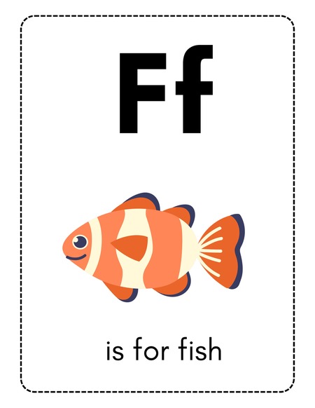 Alphabet Flashcards - Letter F