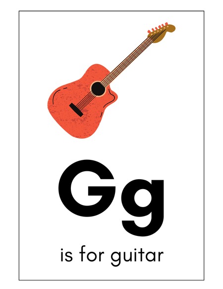 Alphabet Flashcards - Letter G v.2