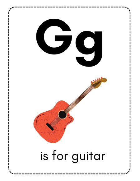 Alphabet Flashcards - Letter G