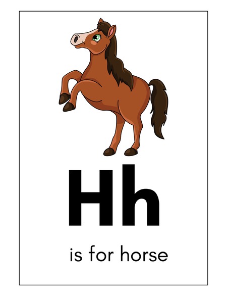 Alphabet Flashcards - Letter H v.2