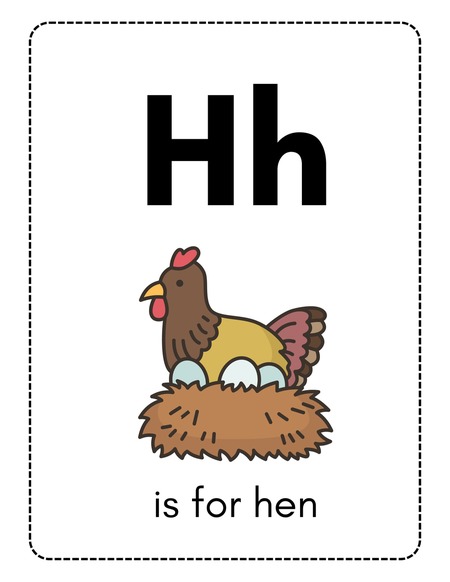 Alphabet Flashcards - Letter H