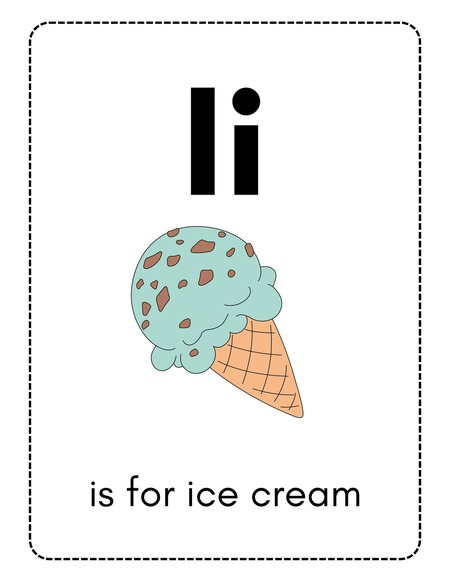 Alphabet Flashcards - Letter I