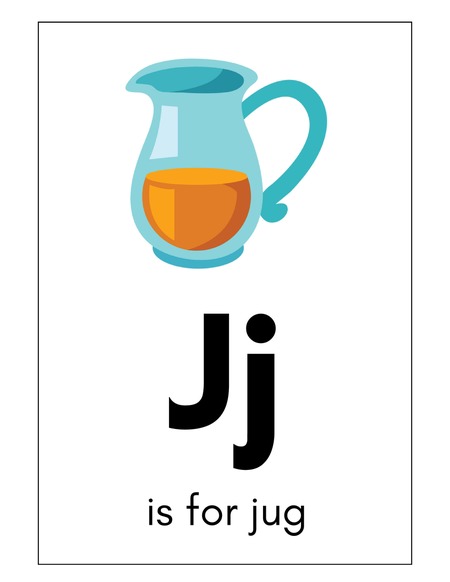 Alphabet Flashcards - Letter J v.2