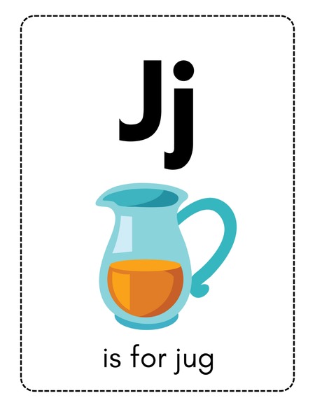 Alphabet Flashcards - Letter J