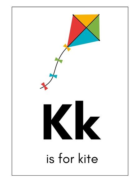 Alphabet Flashcards - Letter K v.2
