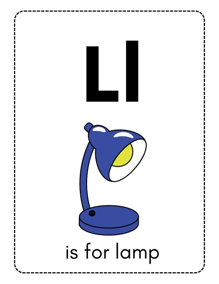 Alphabet Flashcards - Letter L