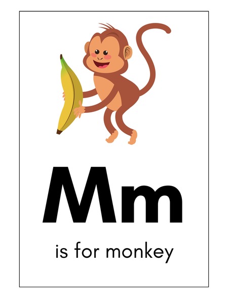 Alphabet Flashcards - Letter M v.2