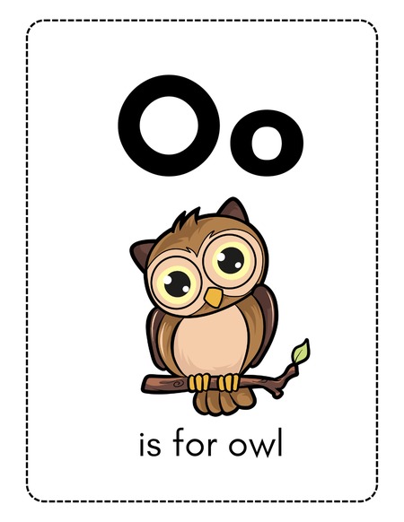 Alphabet Flashcards - Letter O