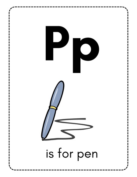 Alphabet Flashcards - Letter P