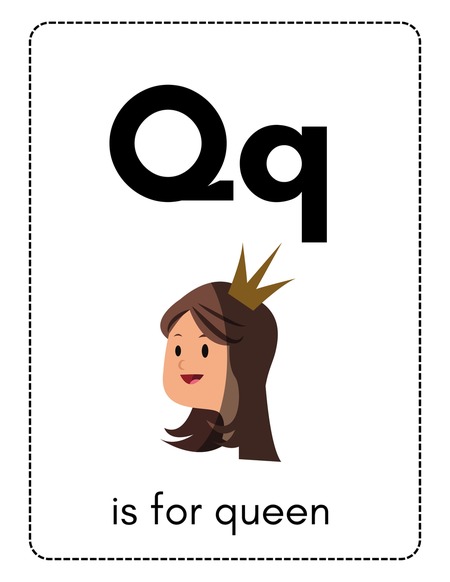 Alphabet Flashcards - Letter Q