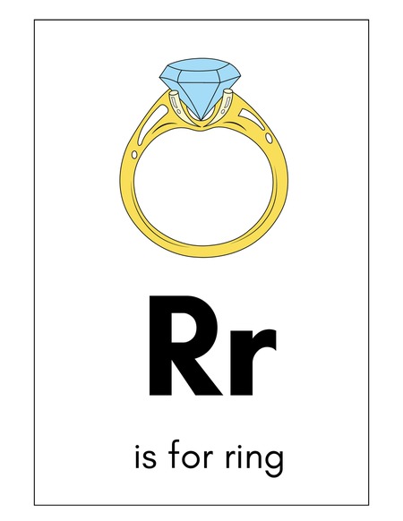 Alphabet Flashcards - Letter R v.2