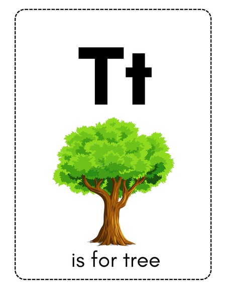 Alphabet Flashcards - Letter T