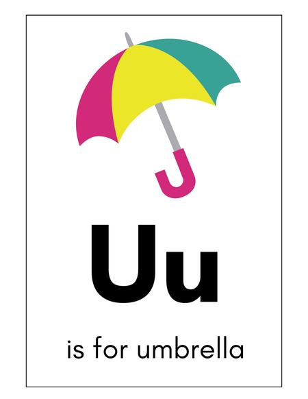 Alphabet Flashcards - Letter U v.2