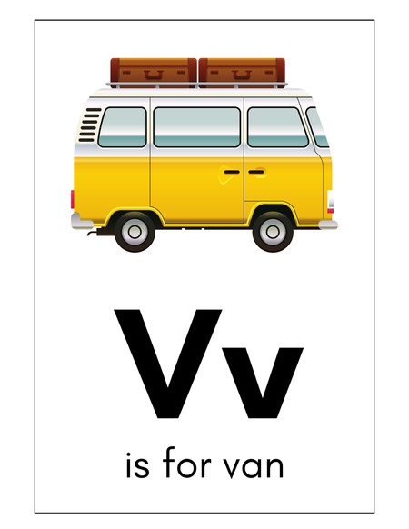 Alphabet Flashcards - Letter V v.2