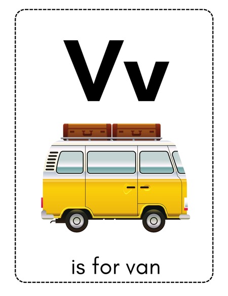 Alphabet Flashcards - Letter V
