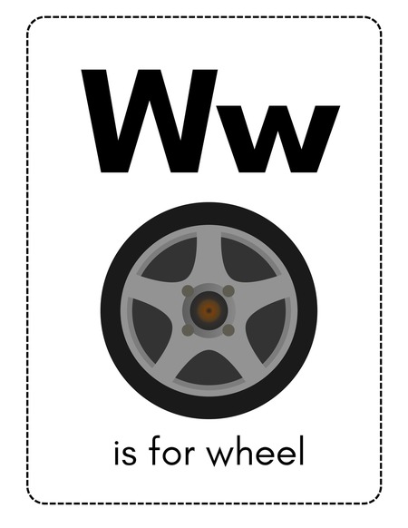 Alphabet Flashcards - Letter W