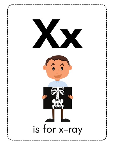 Alphabet Flashcards - Letter X