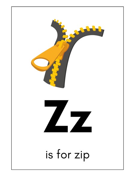 Alphabet Flashcards - Letter Z v.2