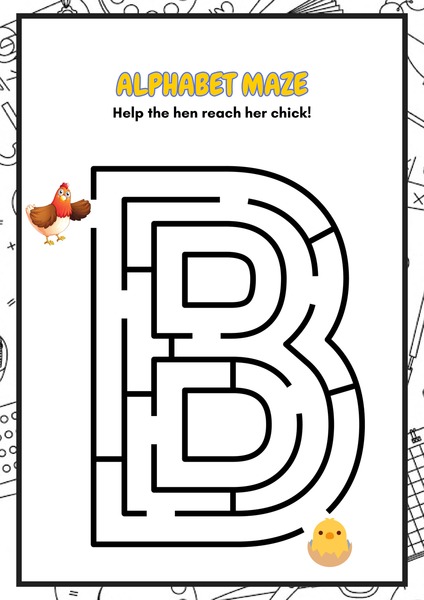 Alphabet Maze - Letter B