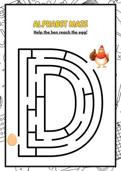 Alphabet Maze - Letter D