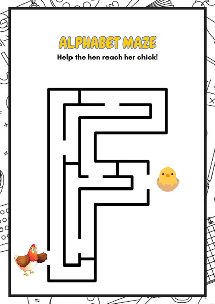 Alphabet Maze - Letter F