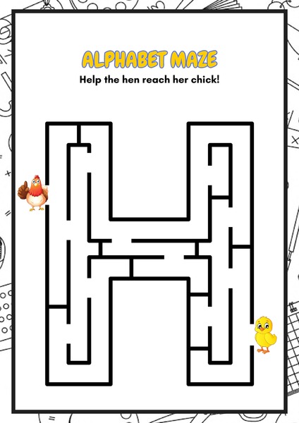 Alphabet Maze - Letter H
